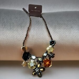 THE LIMITED Floral Gold Rustic Womens Beautiful Costume Jewelry Necklace NWT